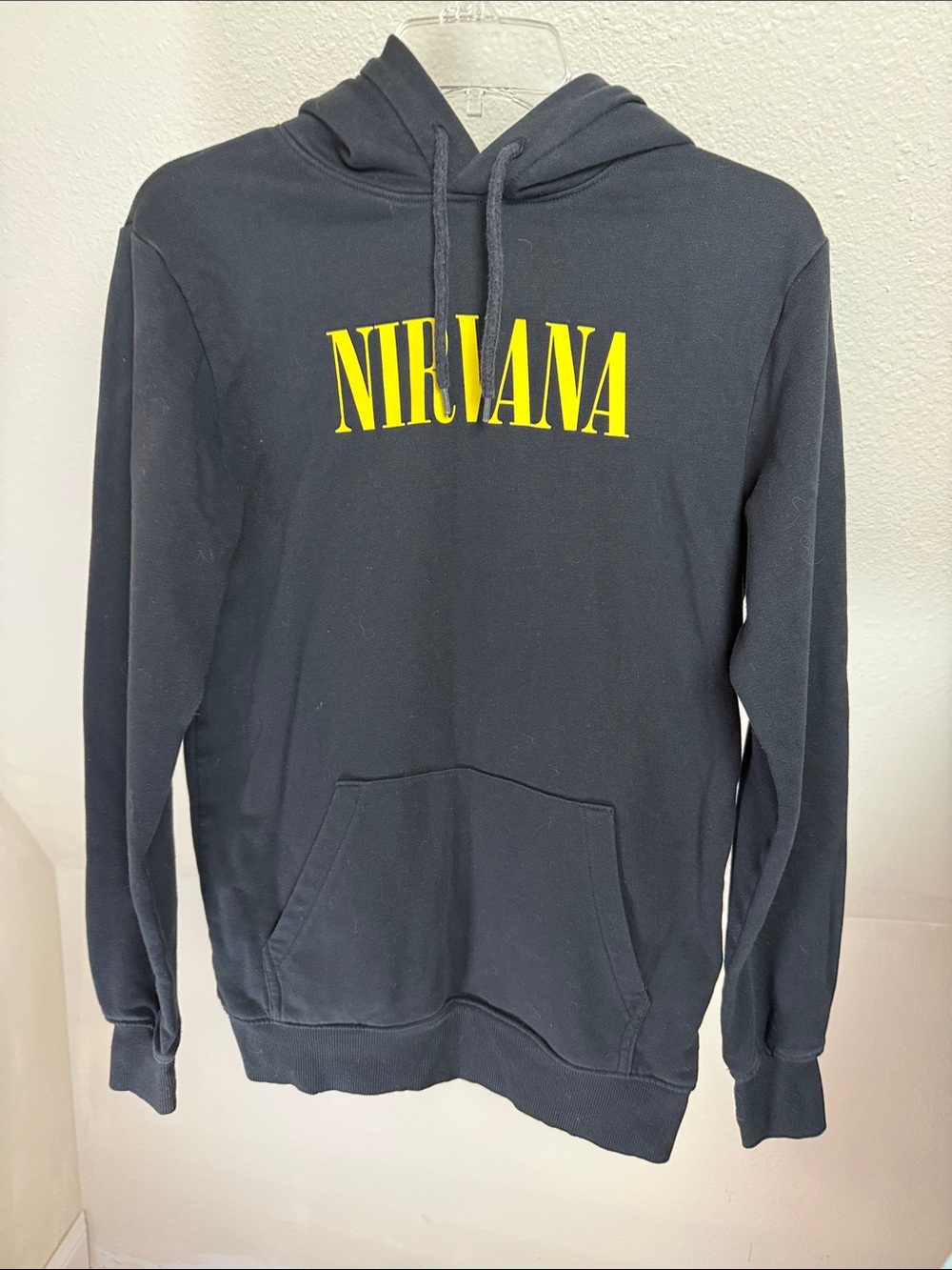 NIRVANA Black Hoodie with Smiley Face on Back XS